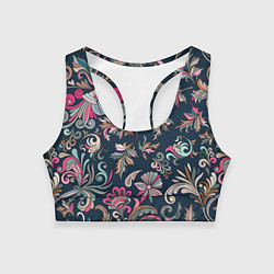 Женский спортивный топ Холодная хохлома