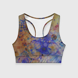 Топик спортивный женский Круги, фракталы, цвет: 3D-принт