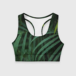 Топик спортивный женский Камуфляж-тропики, цвет: 3D-принт