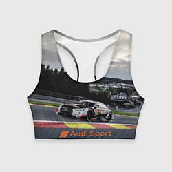 Топик спортивный женский Audi Sport Racing team Ауди Спорт Гоночная команда, цвет: 3D-принт