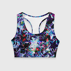 Топик спортивный женский Neon Stars, цвет: 3D-принт