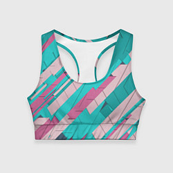 Топик спортивный женский Striped, цвет: 3D-принт