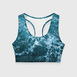 Топик спортивный женский Blue ocean, цвет: 3D-принт