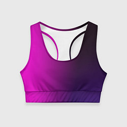 Топик спортивный женский VIOLET gradient, цвет: 3D-принт