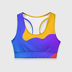 Топик спортивный женский Яркие разноцветные пятна, цвет: 3D-принт