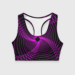 Топик спортивный женский Неоновая светящаяся спираль, цвет: 3D-принт