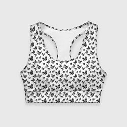 Женский спортивный топ Череп без челюсти