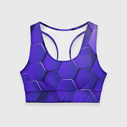 Топик спортивный женский Большие объёмные соты, цвет: 3D-принт