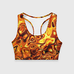 Топик спортивный женский Авангардный красочный паттерн, цвет: 3D-принт