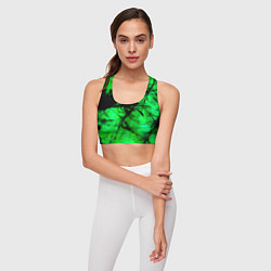 Топик спортивный женский Зеленый фантом, цвет: 3D-принт — фото 2