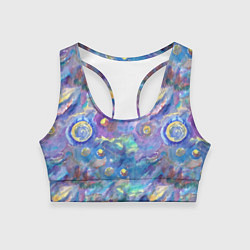 Топик спортивный женский Галактическая акварель, цвет: 3D-принт