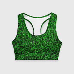 Топик спортивный женский Трава, цвет: 3D-принт