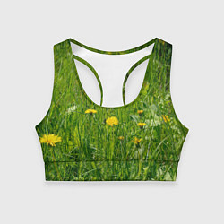 Топик спортивный женский Солнечные одуванчики, цвет: 3D-принт
