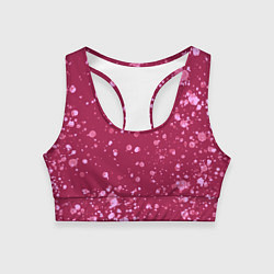 Топик спортивный женский Текстура Розовый взрыв, цвет: 3D-принт