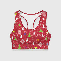 Женский спортивный топ Red new year