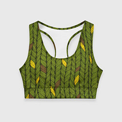 Топик спортивный женский Вязаное полотно, цвет: 3D-принт