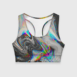 Топик спортивный женский Abstract digital, цвет: 3D-принт