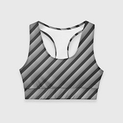 Топик спортивный женский Полоса объемная, цвет: 3D-принт