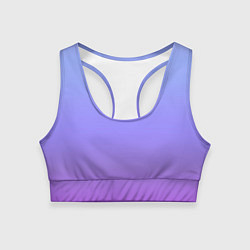 Топик спортивный женский Фиолетовый градиент, цвет: 3D-принт