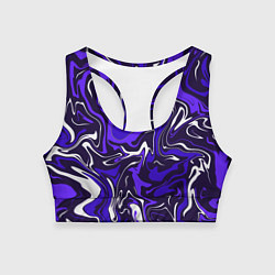 Топик спортивный женский Фиолетовая абстракция, цвет: 3D-принт