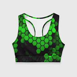 Топик спортивный женский Майнкрафт текстура, цвет: 3D-принт