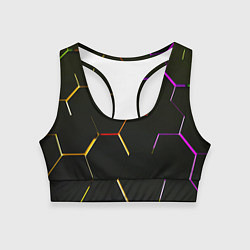 Топик спортивный женский Киберстиль, цвет: 3D-принт