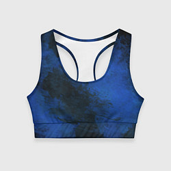 Топик спортивный женский Синий дым, цвет: 3D-принт