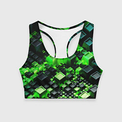 Топик спортивный женский Броня крипера из майнкрафт, цвет: 3D-принт
