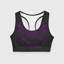 Топик спортивный женский Фиолетовый узор, цвет: 3D-принт