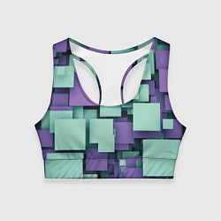 Топик спортивный женский Trendy geometric pattern, цвет: 3D-принт