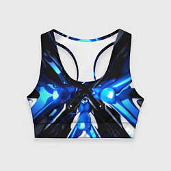 Топик спортивный женский Digital abstract fractal, цвет: 3D-принт