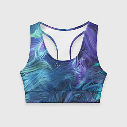 Топик спортивный женский Водяные волокна, цвет: 3D-принт