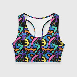 Женский спортивный топ Multicolored texture pattern