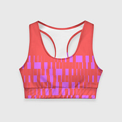 Топик спортивный женский Паттерн в стиле модерн розовый, цвет: 3D-принт