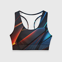 Топик спортивный женский Абстрактные разломы, цвет: 3D-принт