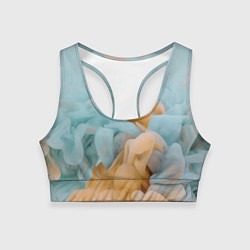 Топик спортивный женский Двухцветный дым, цвет: 3D-принт