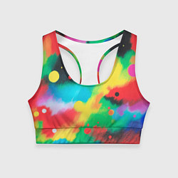 Женский спортивный топ Абстракция Карандашом