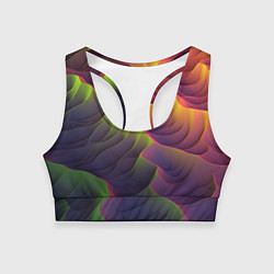 Топик спортивный женский Объемная цветная текстура, цвет: 3D-принт