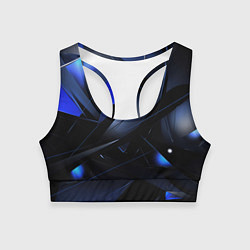 Женский спортивный топ Blue black background
