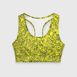 Топик спортивный женский Желтый кислота, цвет: 3D-принт