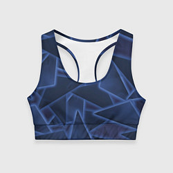 Топик спортивный женский Треугольники, неон, цвет: 3D-принт