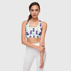 Топик спортивный женский Персонаж героини воительницы и веточка, цвет: 3D-принт — фото 2