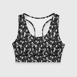 Женский спортивный топ Камуфляж с котиками