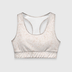 Топик спортивный женский Бежевый паттерн пятна, цвет: 3D-принт