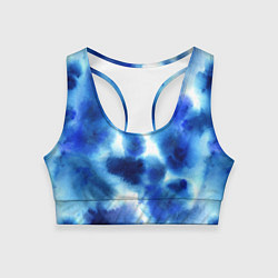 Топик спортивный женский Акварельные абстрактные пятна напоминающие космос, цвет: 3D-принт