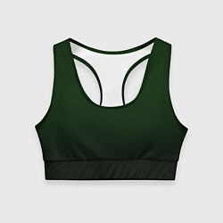 Топик спортивный женский Тёмный лесной зелёный градиент, цвет: 3D-принт