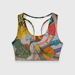 Женский спортивный топ Искусство Кандинского - Доминирующая кривая