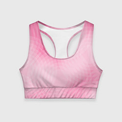 Топик спортивный женский Абстракция с розовыми кругами, цвет: 3D-принт