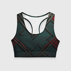 Топик спортивный женский Диагональный узор в шотландском стиле, цвет: 3D-принт