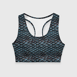 Топик спортивный женский Dragon scale pattern, цвет: 3D-принт